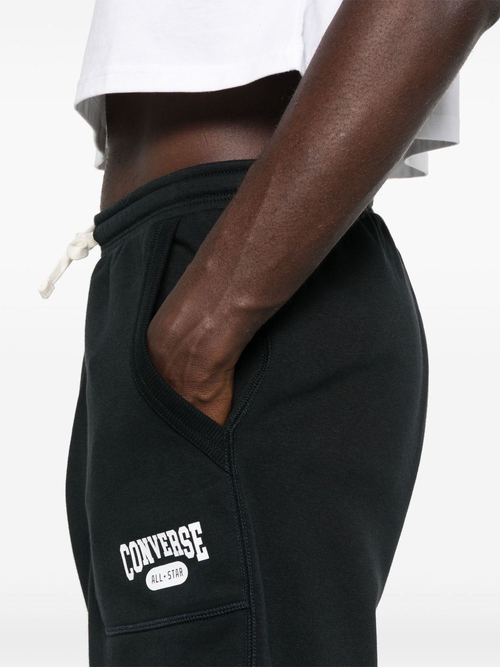 logo-print track shorts - 5