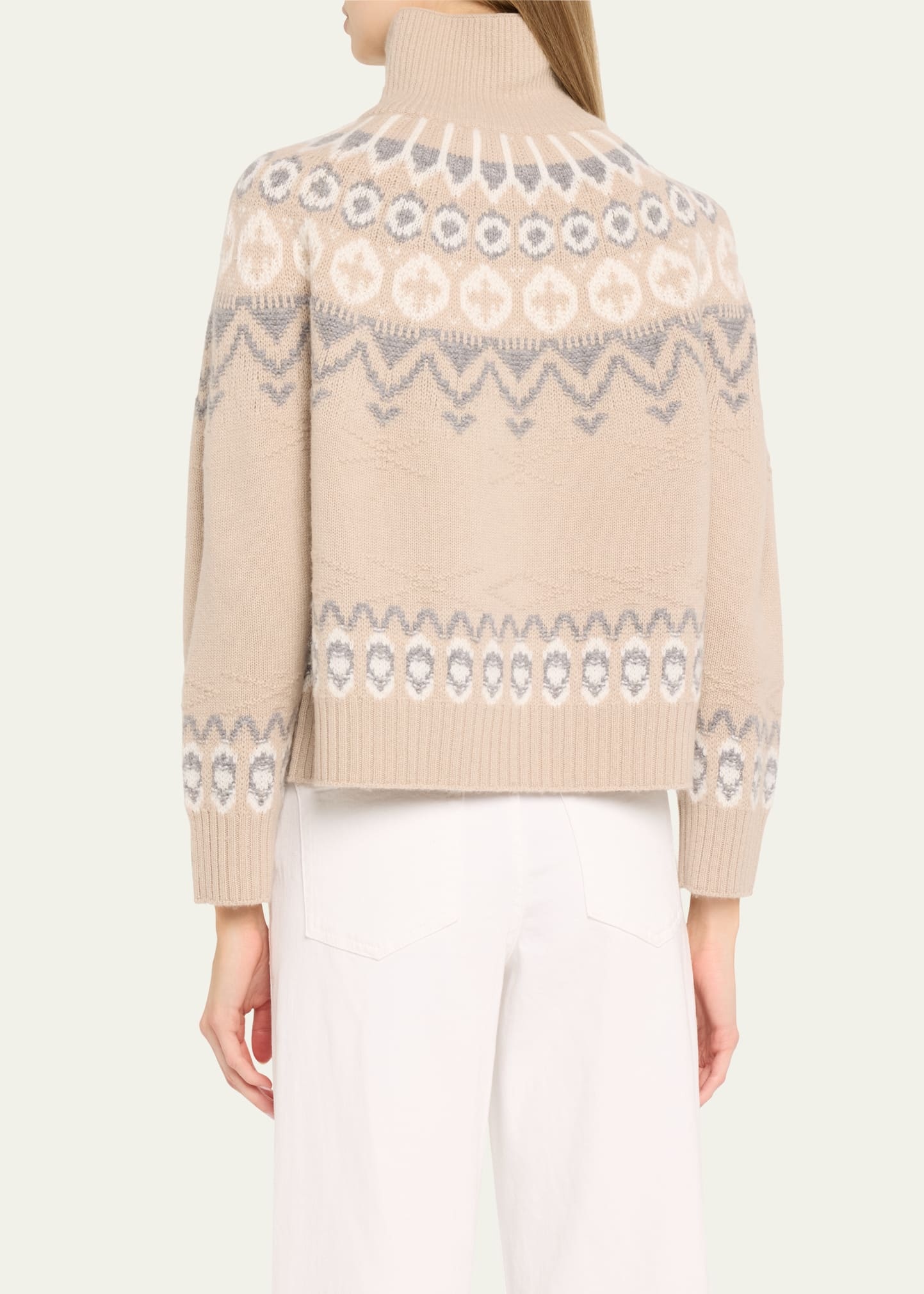 Eliah Half-Zip Wool-Cashmere Pullover - 3