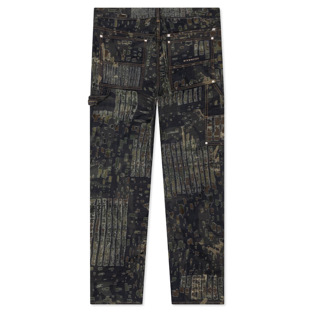 CARPENTER DENIM TROUSERS - BROWN/KHAKI - 2