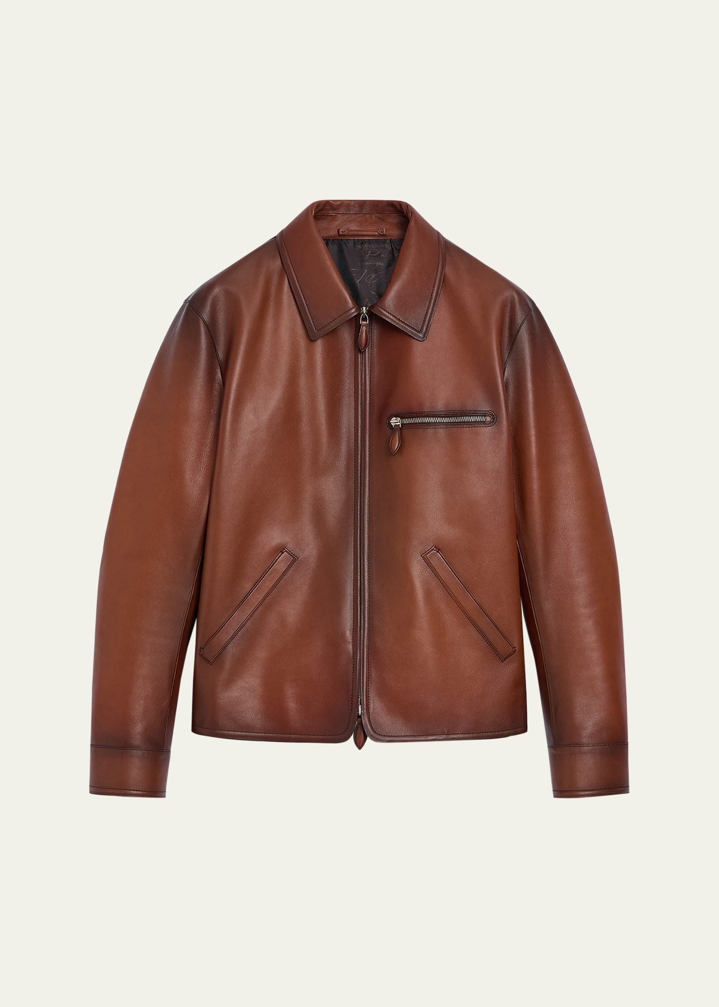 Men's Un Jour Patina Leather Blouson - 1
