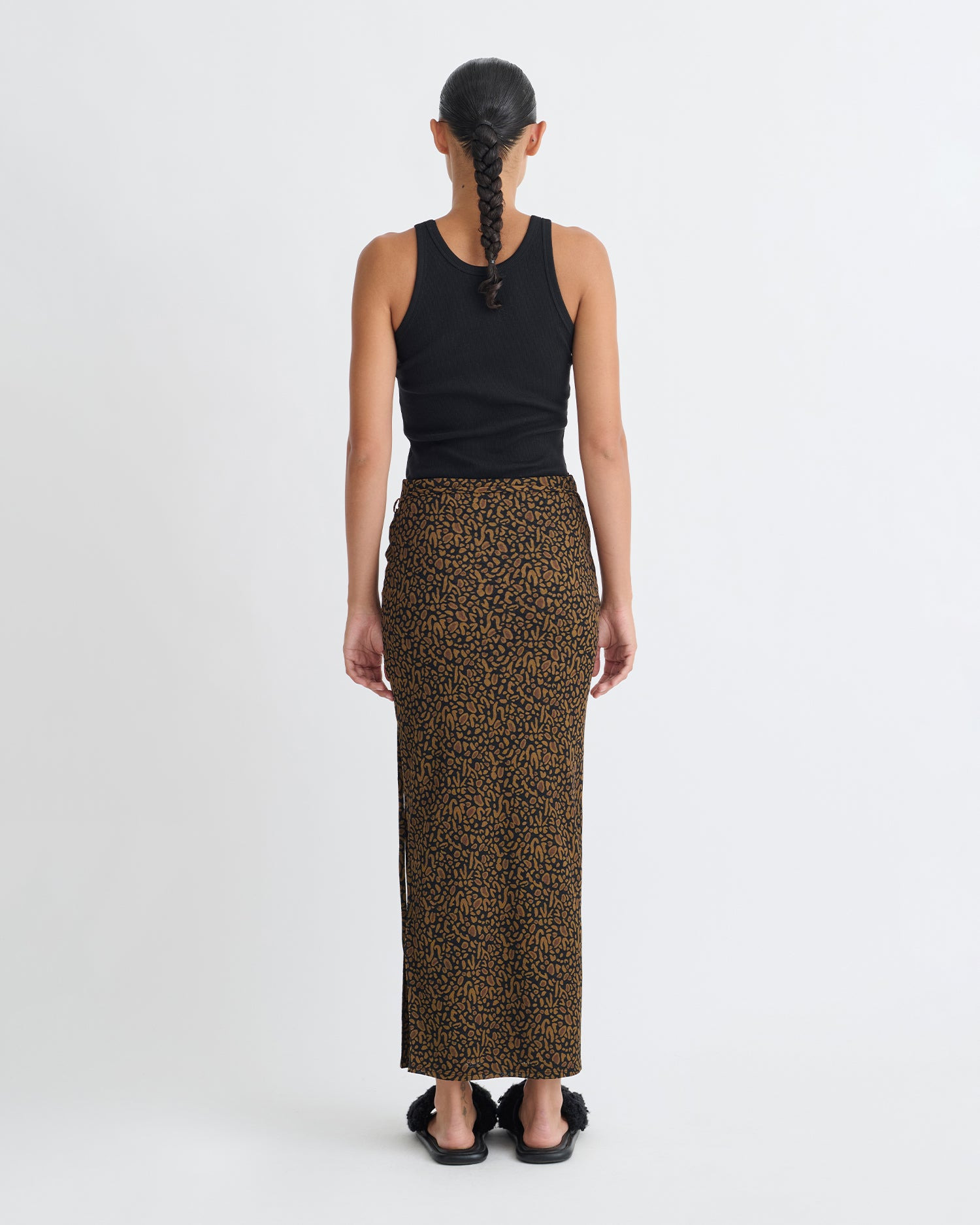 Printed Mesh-Jersey Midi Skirt - 3