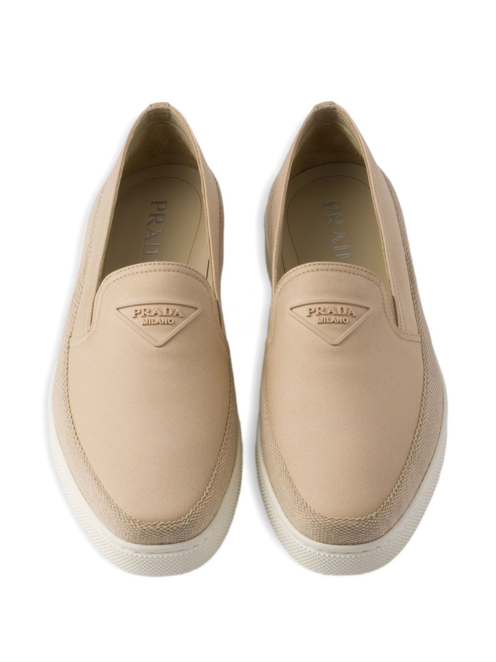 embossed-logo slip-on loafers - 4