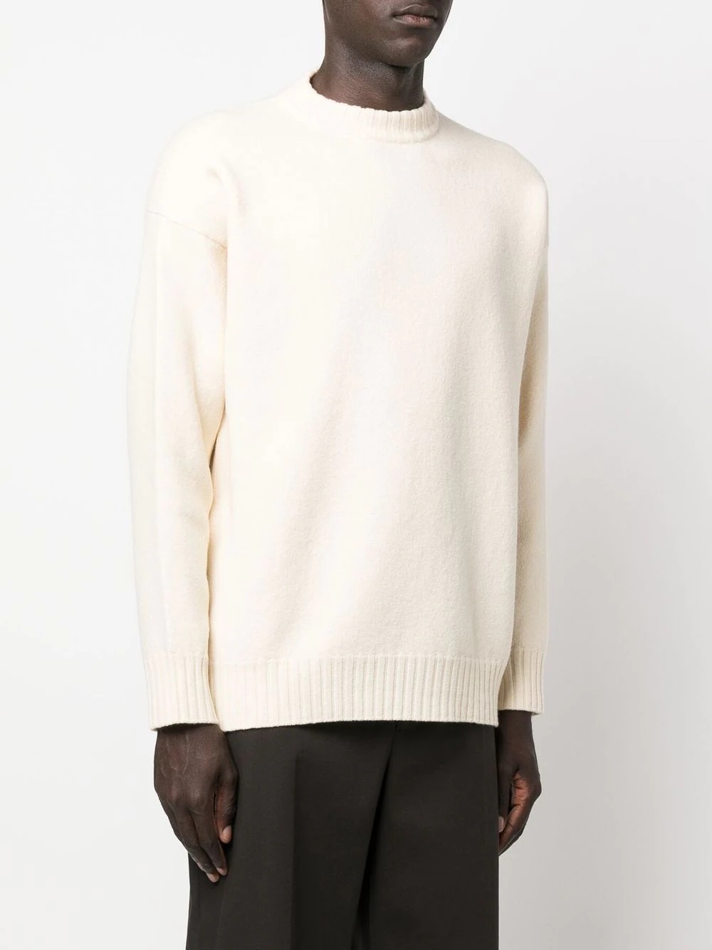 drop-shoulder wool jumper - 3