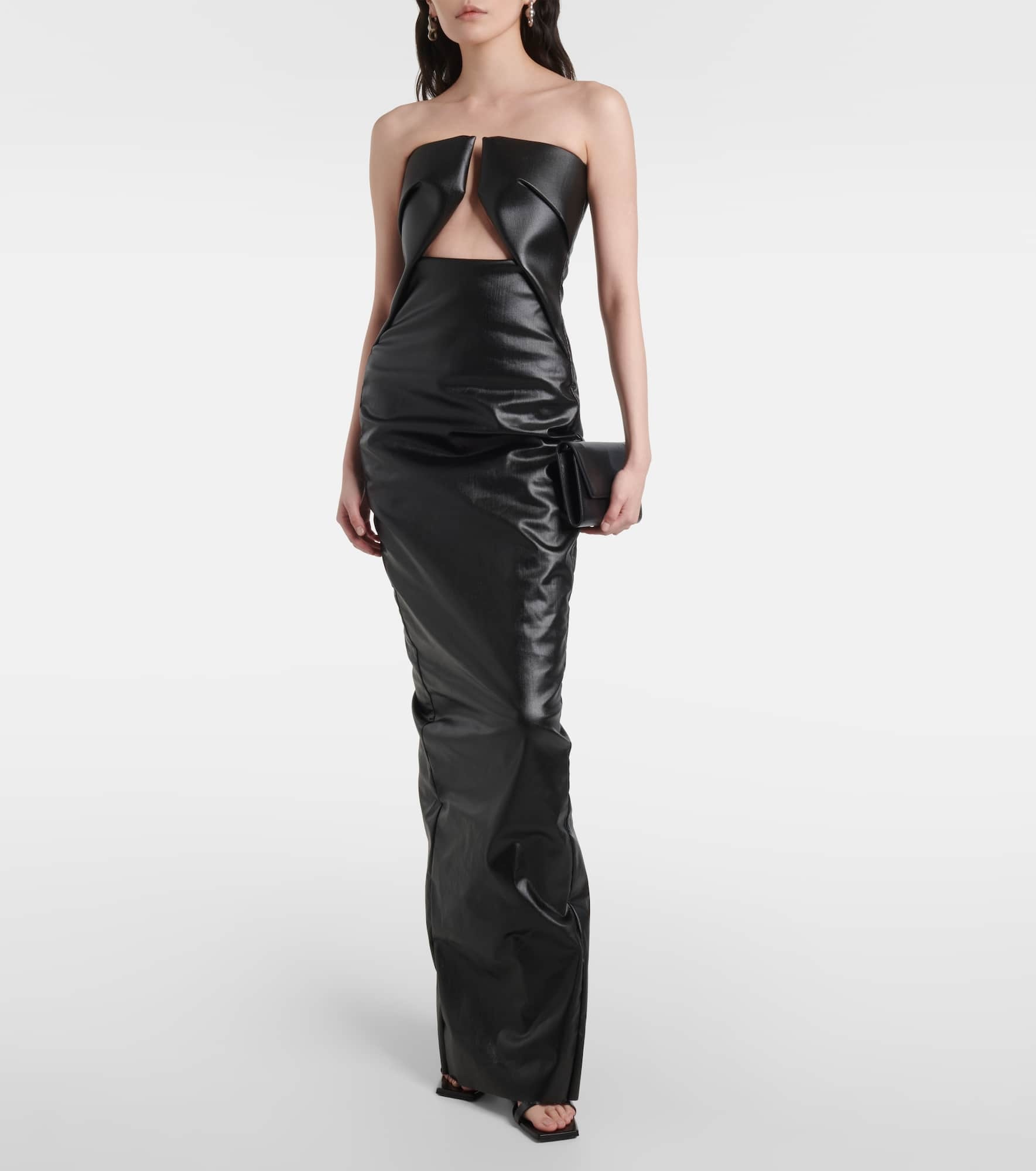 Prong cutout cotton-blend cocktail dress - 2