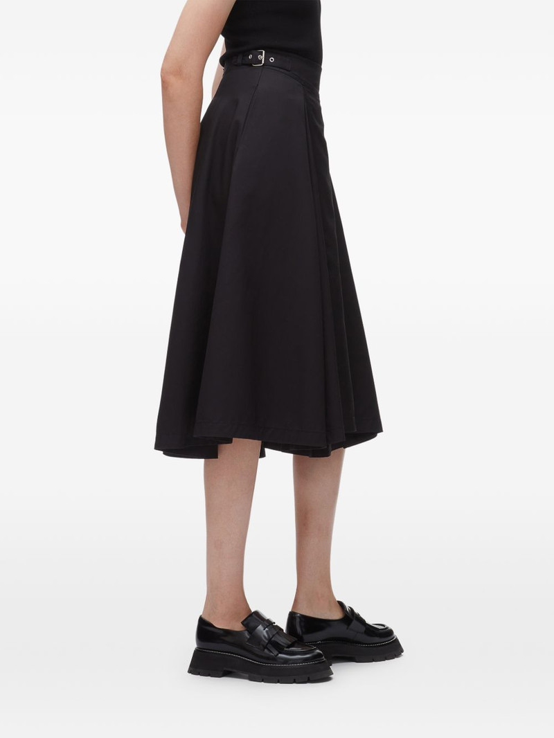 belted A-line midi skirt 5