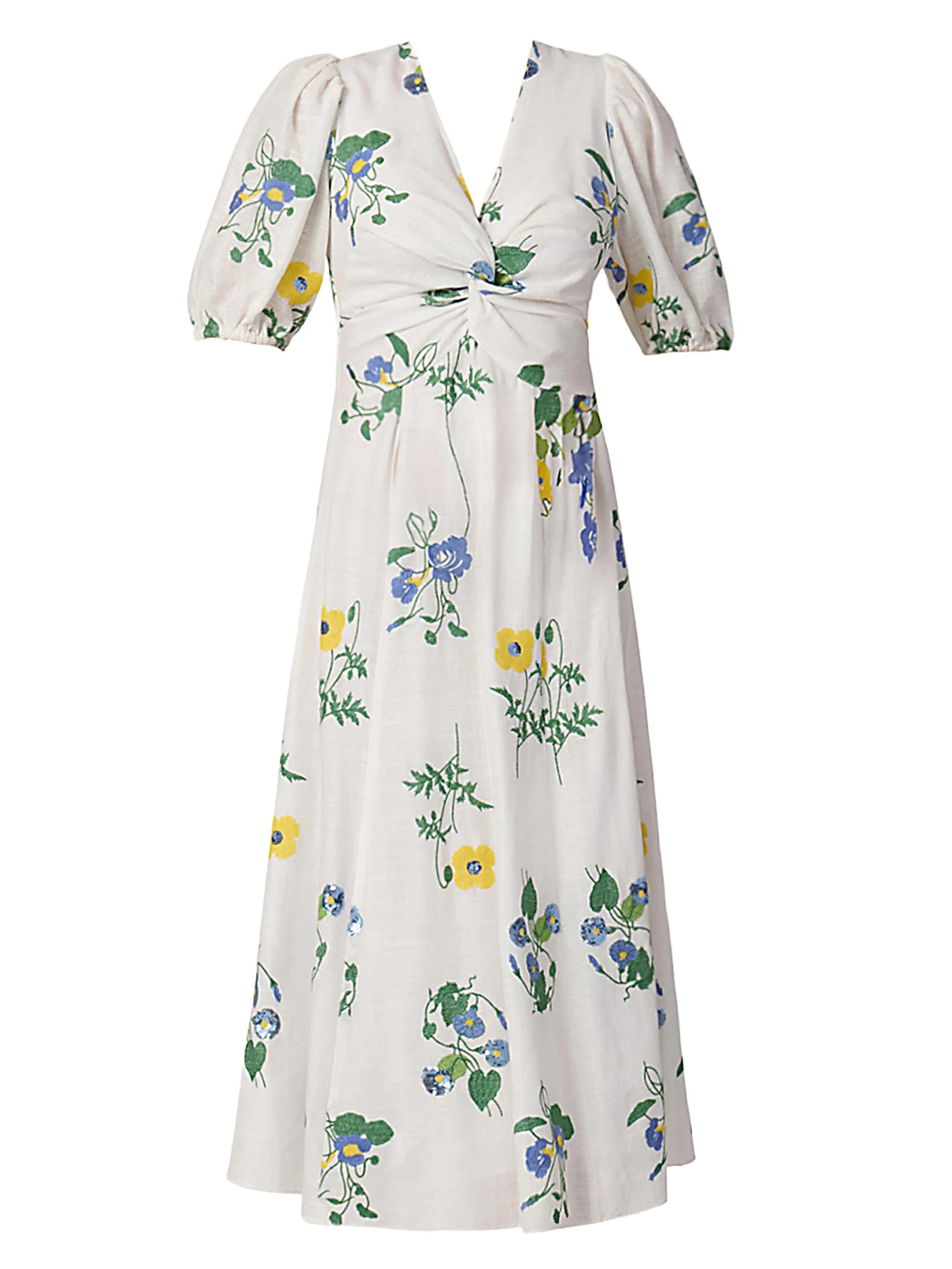 Women's Dodge Printed Knot Midi-Dress - Optic Multi - 1