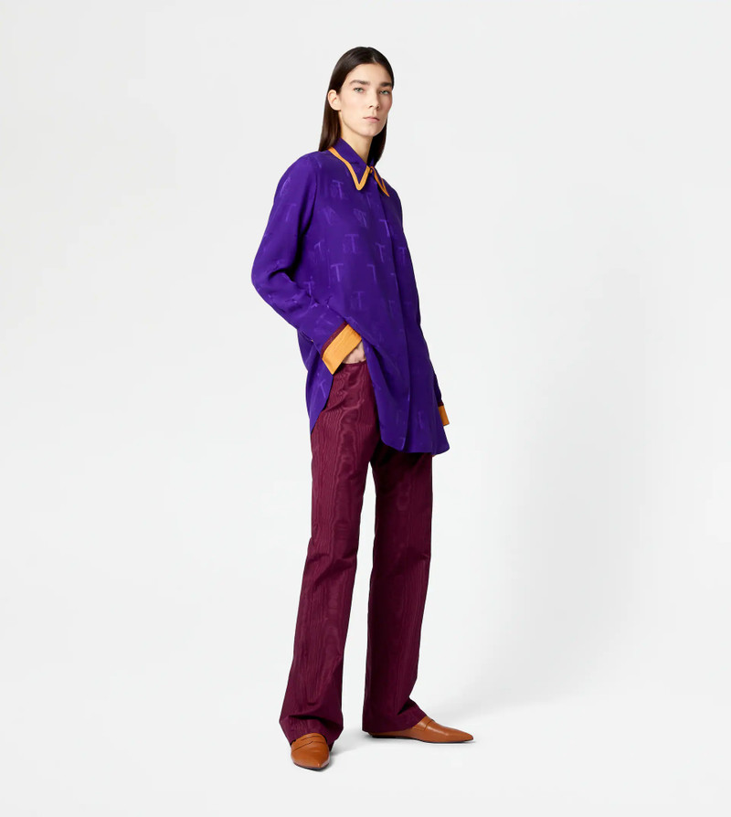 Tod's MOIRÉ TROUSERS - BURGUNDY outlook