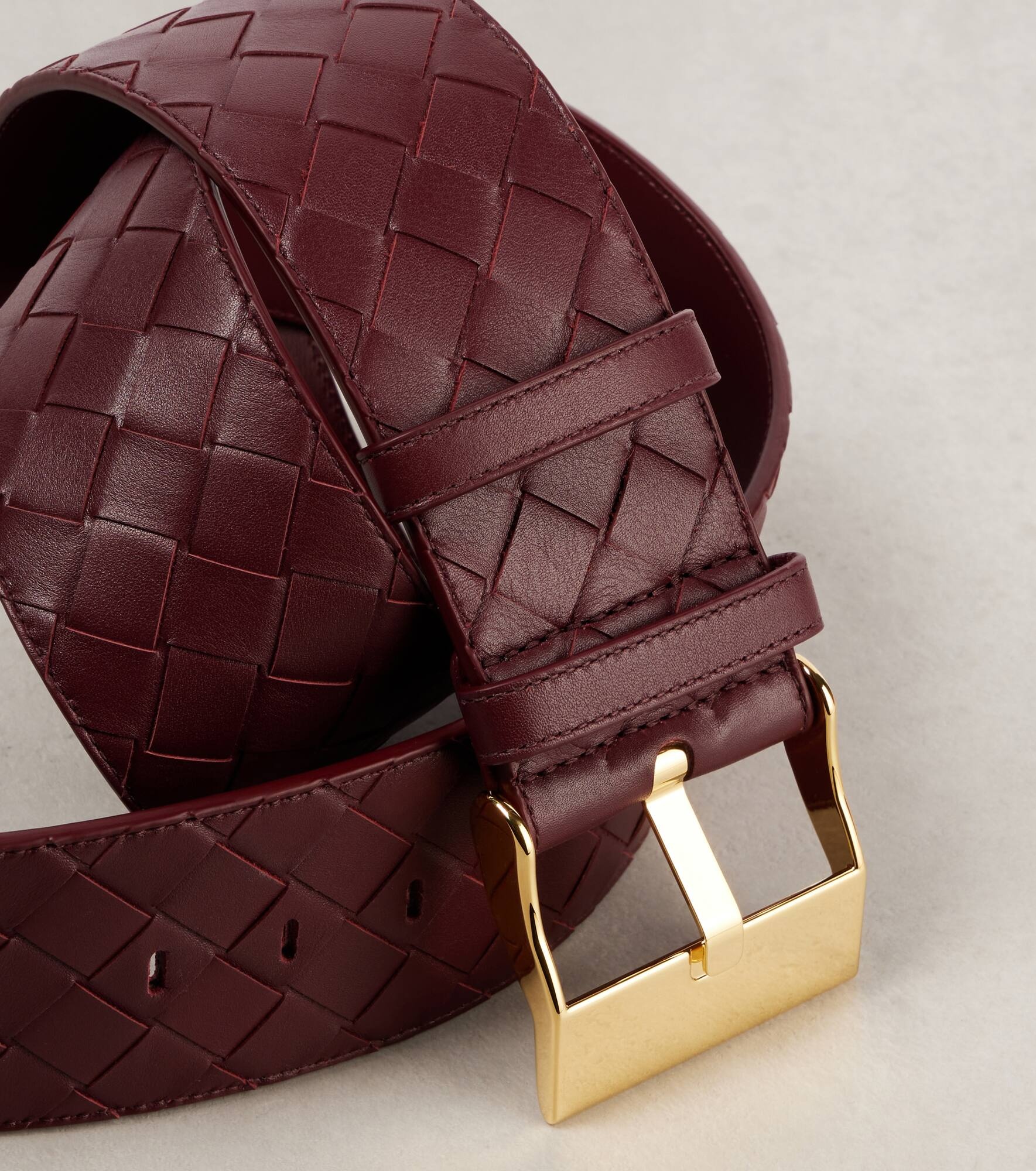 Intrecciato leather belt - 3