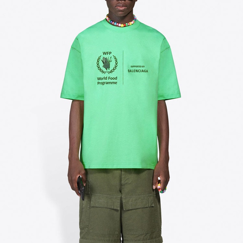 Balenciaga x WFP T-Shirt Medium Fit 'Green' 612966THV844162 3
