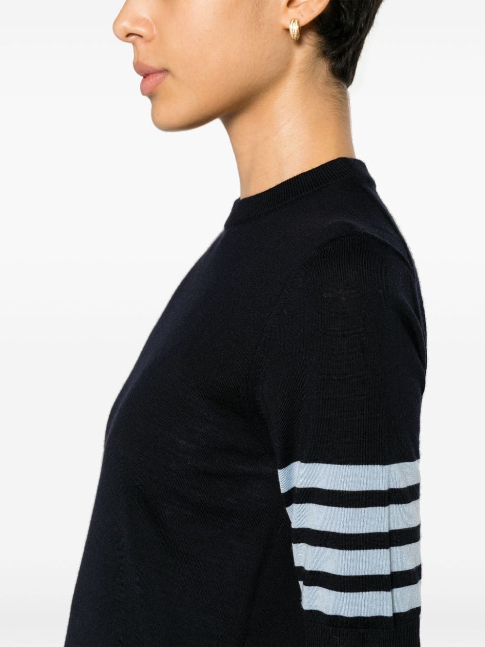 4-Bar Stripes intarsia-knit T-shirt - 5