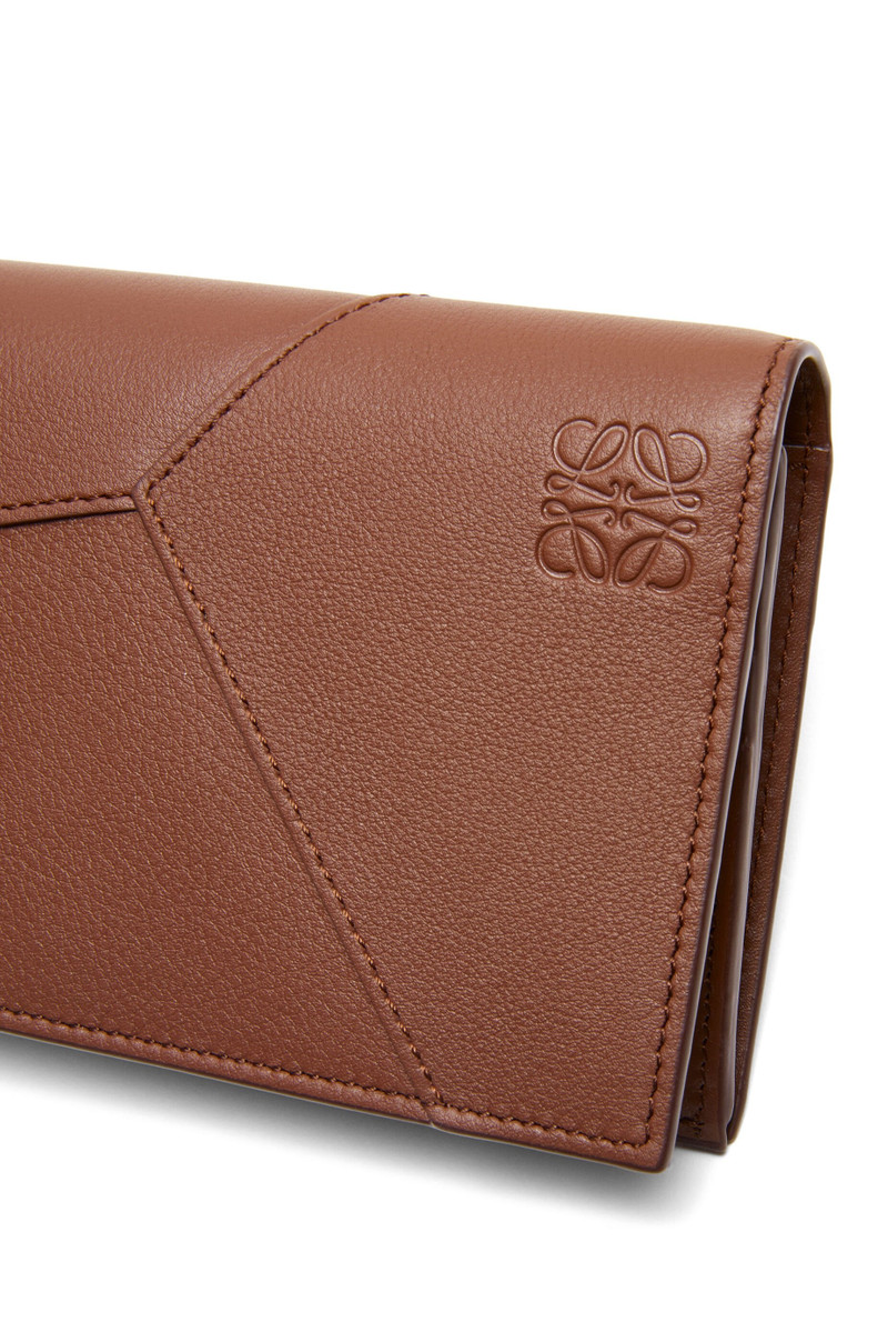 Puzzle long horizontal wallet in classic calfskin 5
