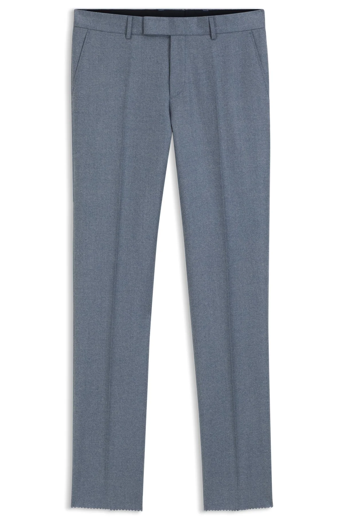 BOSS ONE SLIM-FIT PANTS IN MELANGE VIRGIN WOOL - 1