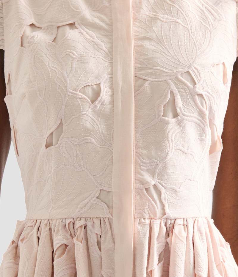 FLORAL CUTWORK SLEEVELESS MIDI DRESS 5