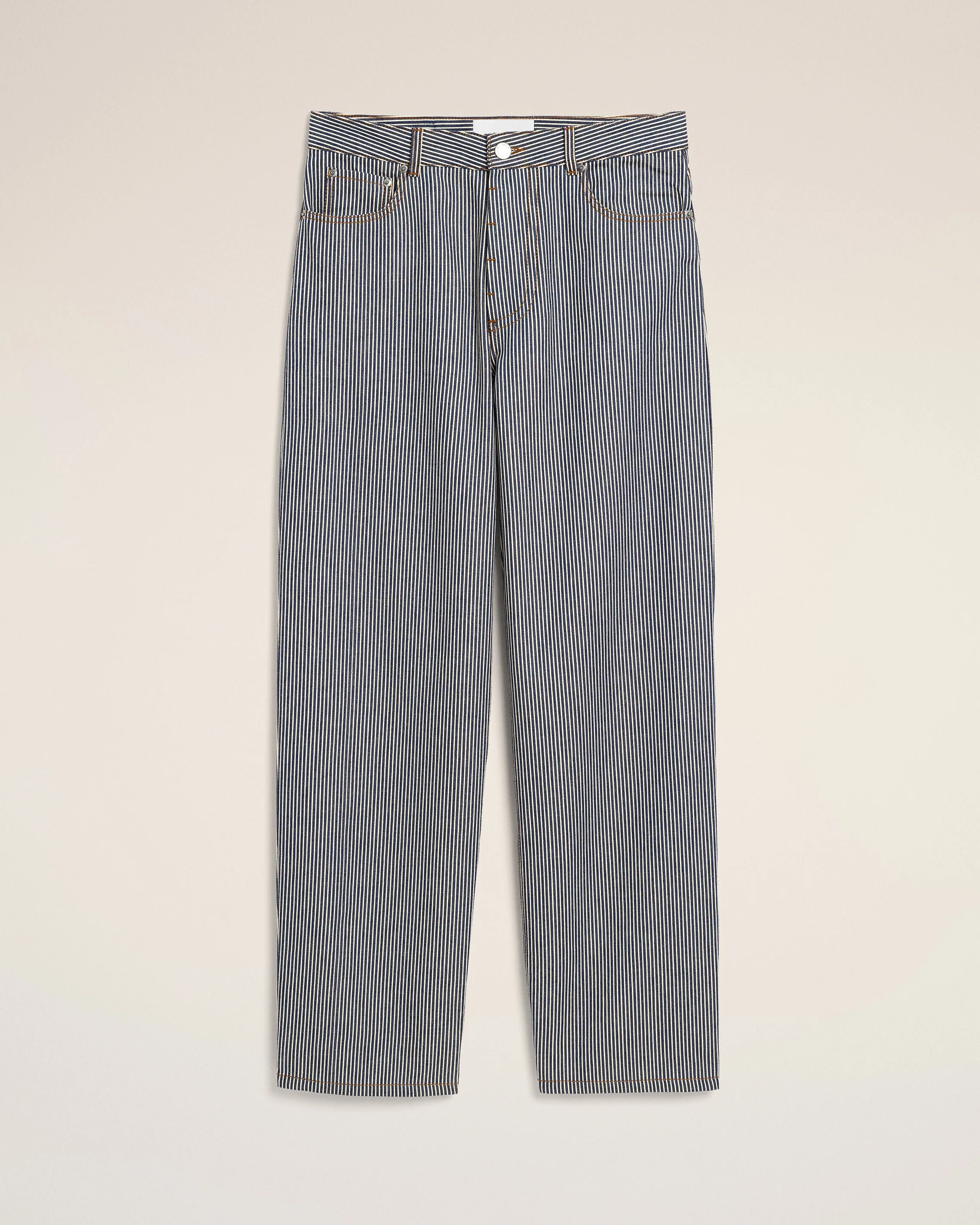 BLUE BAGGY-FIT COTTON JEANS - 1