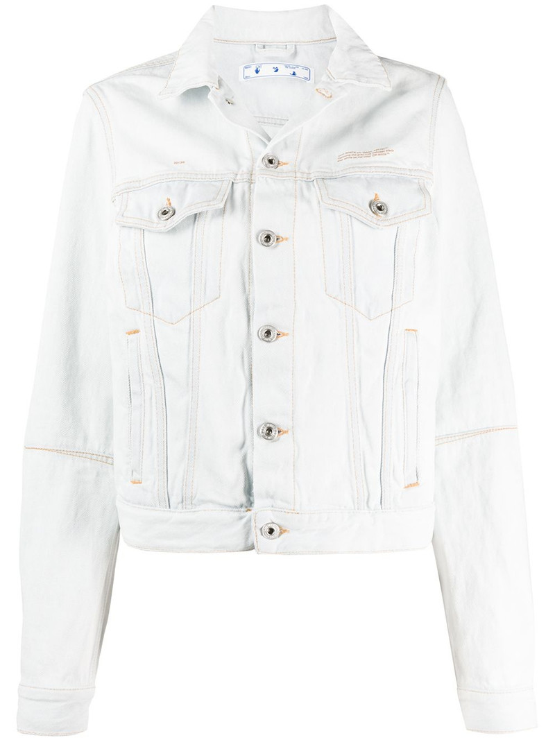 hole-detail denim jacket 1