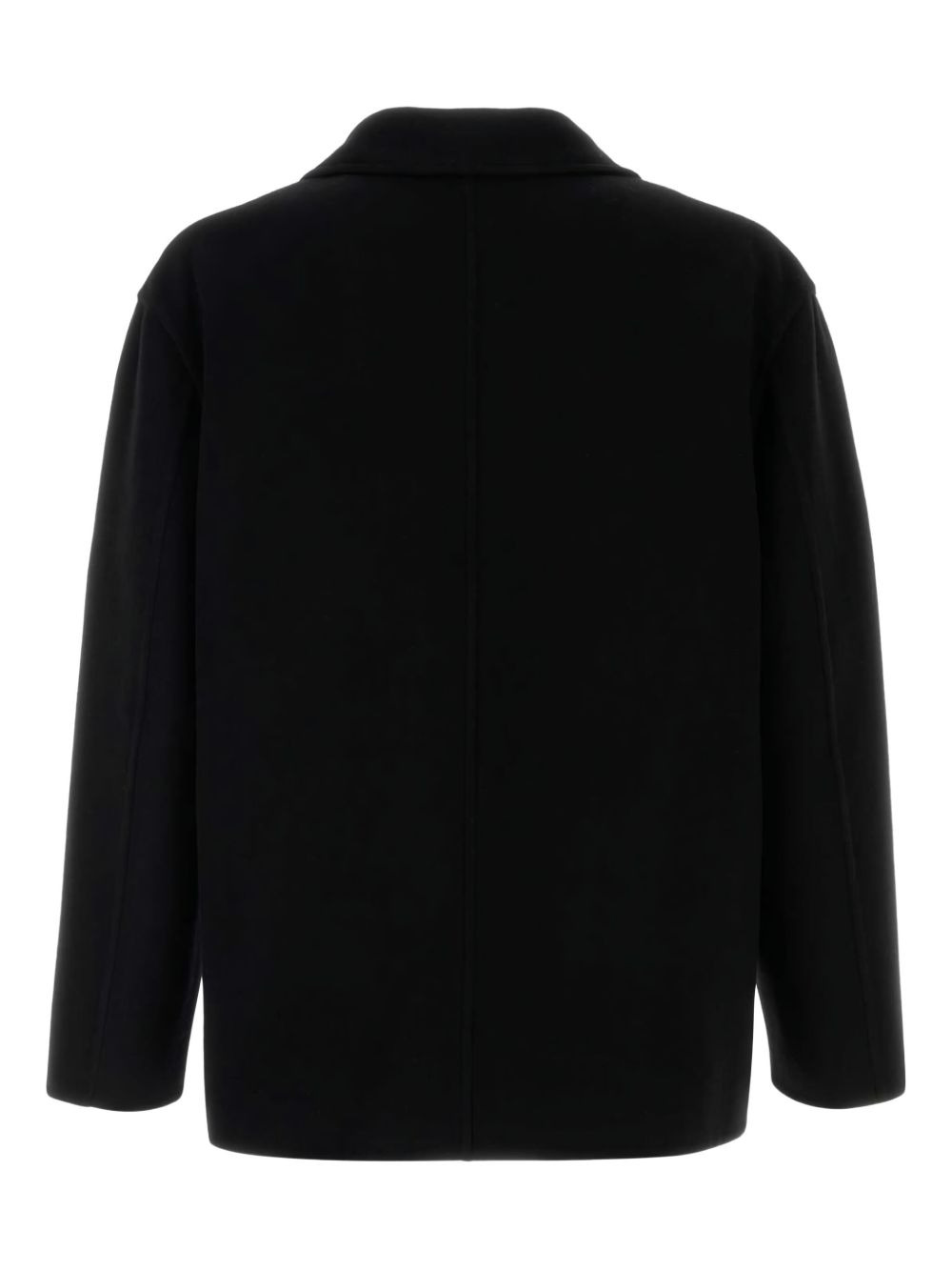 point-collar wool cardigan - 2