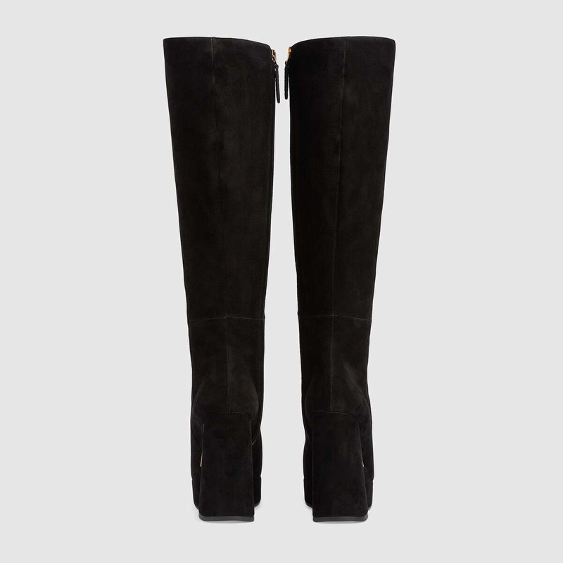 Women's suede platform boot 4