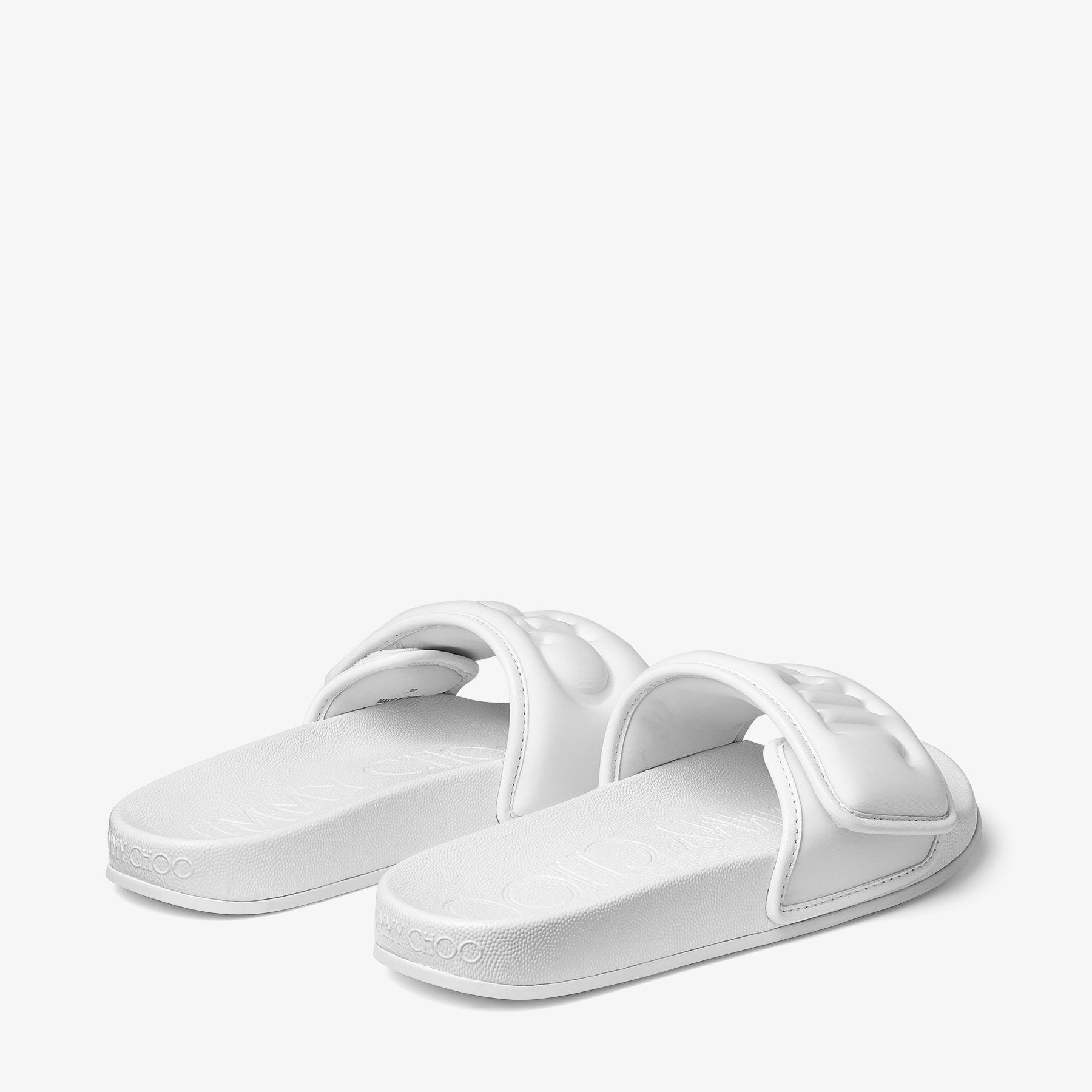 Fitz/F
White Puffed Logo Lycra Slides - 5