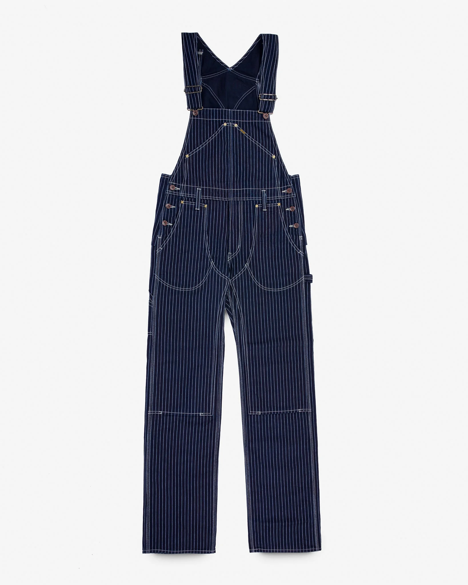 IH-819-IND 12OZ WABASH DOUBLE KNEE OVERALLS - INDIGO - 1