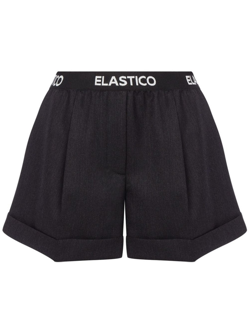 pleat detailing virgin wool shorts 1
