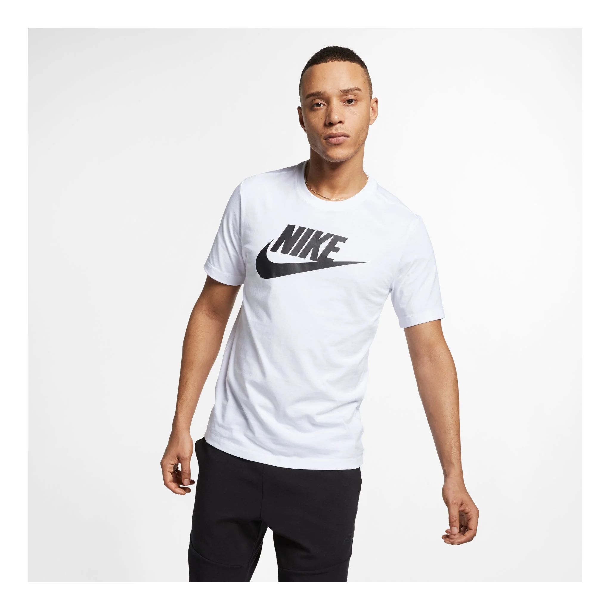 Nike Sportswear Classical Logo Printed TEE Men White AR5005-101 - 1