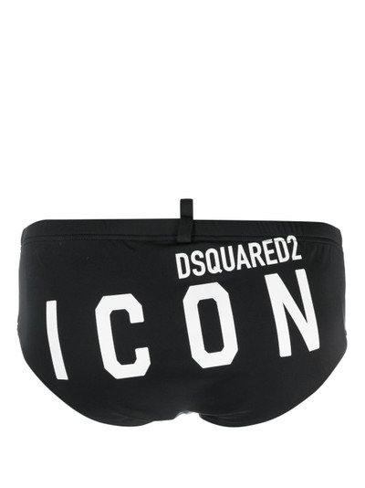 DSQUARED2 logo-print swimming trunks outlook