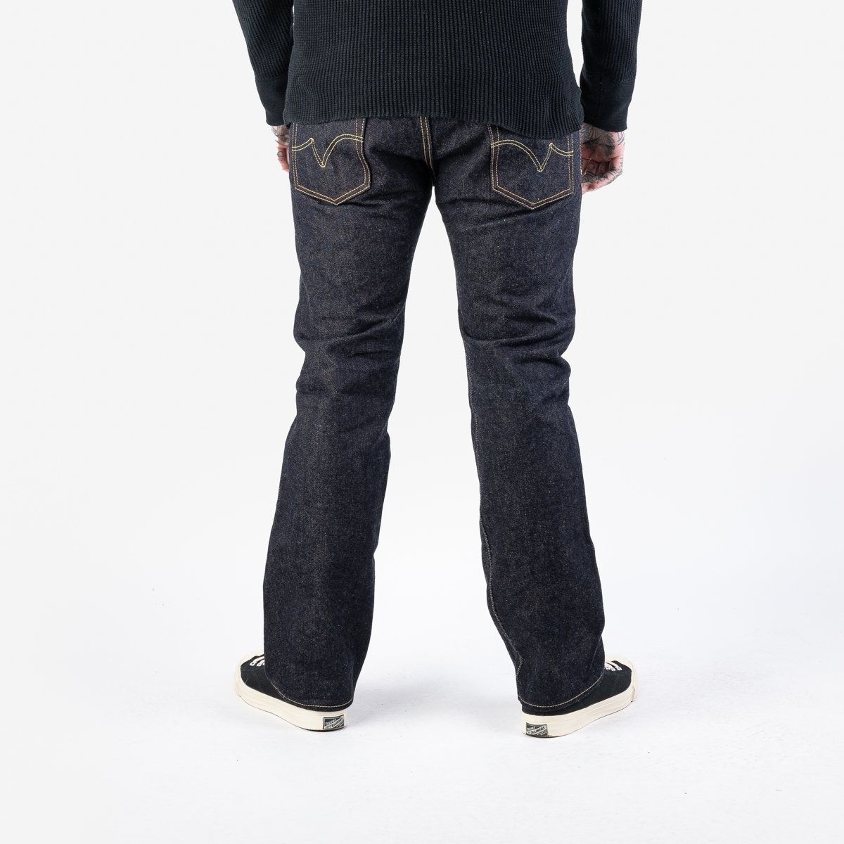 IH-666S-19L 19oz Left Hand Twill Selvedge Denim Slim Straight Cut Jeans - Indigo - 3