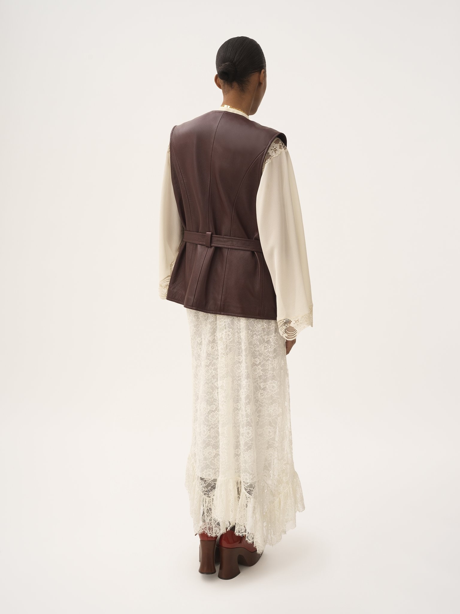 UTILITARIAN VEST IN LEATHER - 5