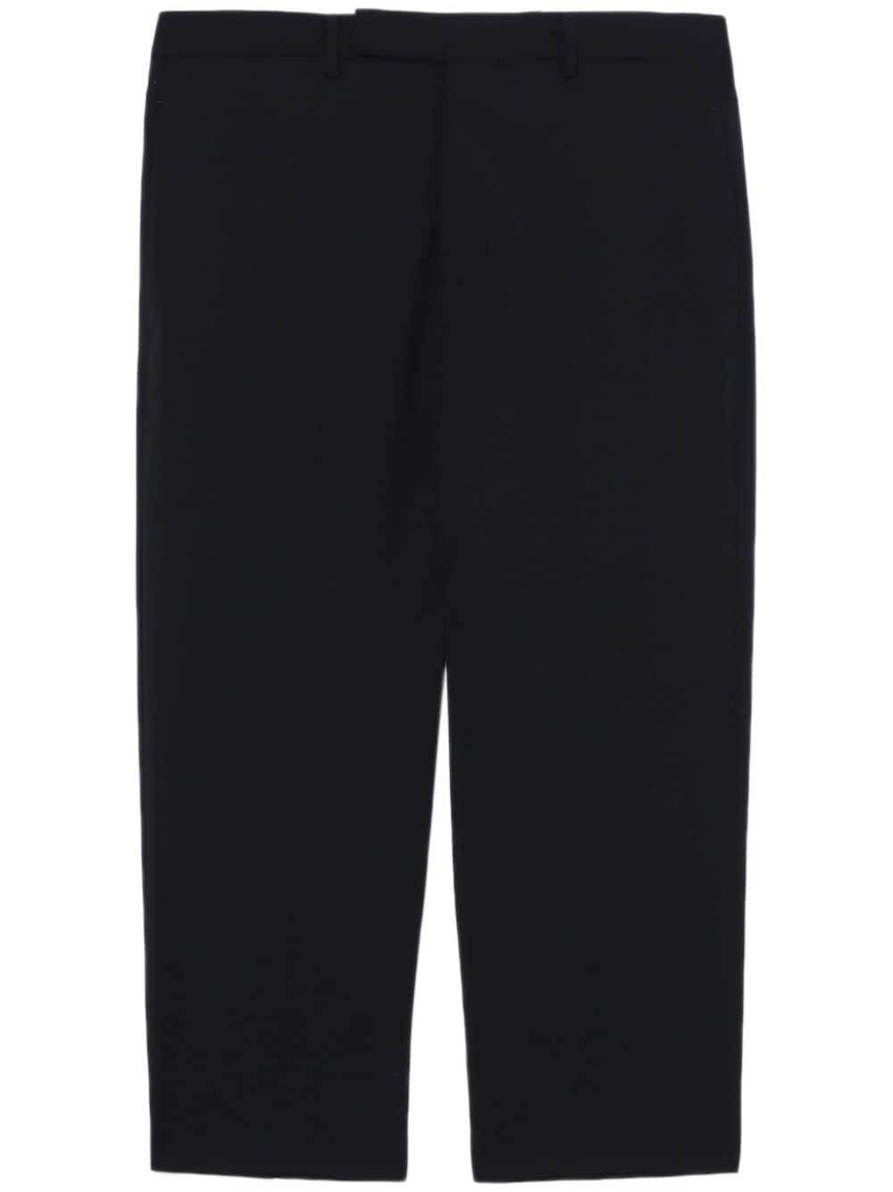 cropped-leg wool trousers - 1