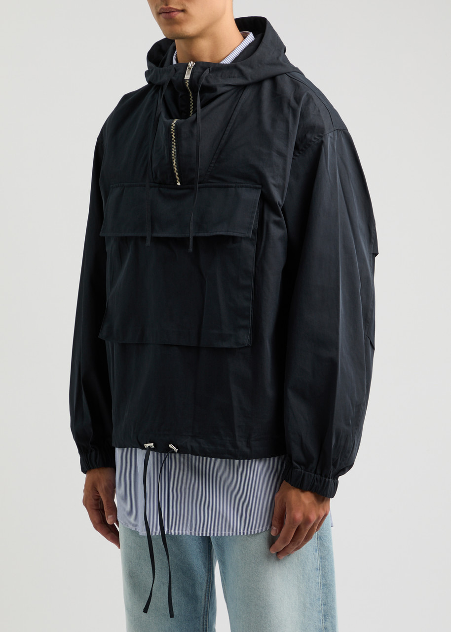 Hooded cotton-blend jacket - 2