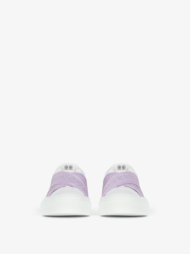 CITY SPORT SNEAKERS IN LEATHER WITH DOUBLE WEBBING STRAP 2