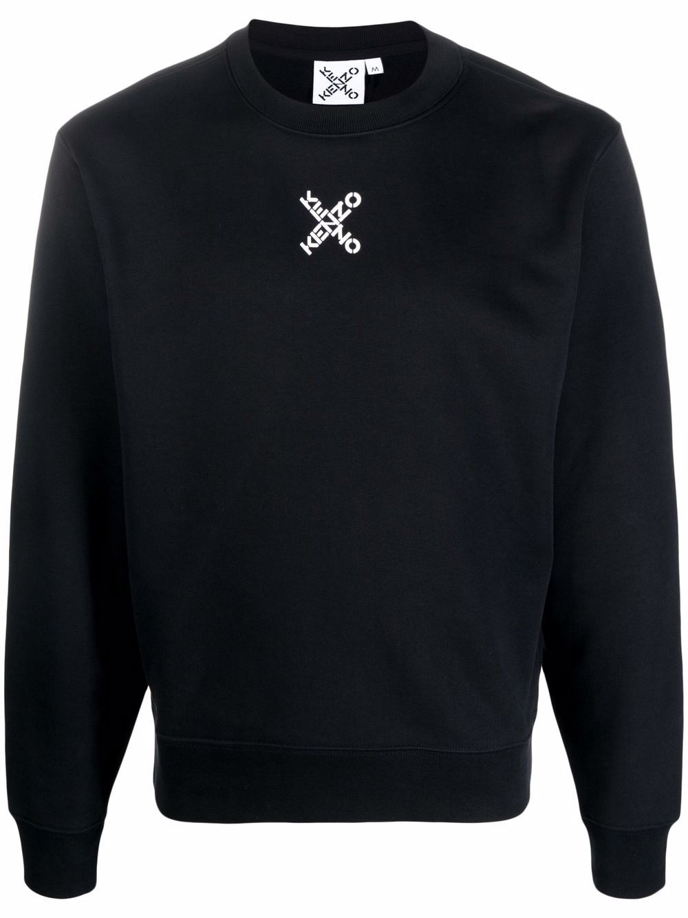 logo-print crew neck sweatshirt - 1