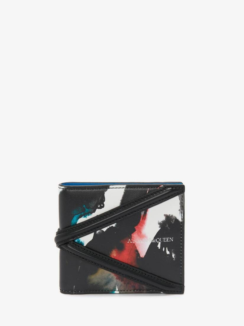 Men's Watercolour Graffiti The Harness Billfold Wallet in Multicolour 1