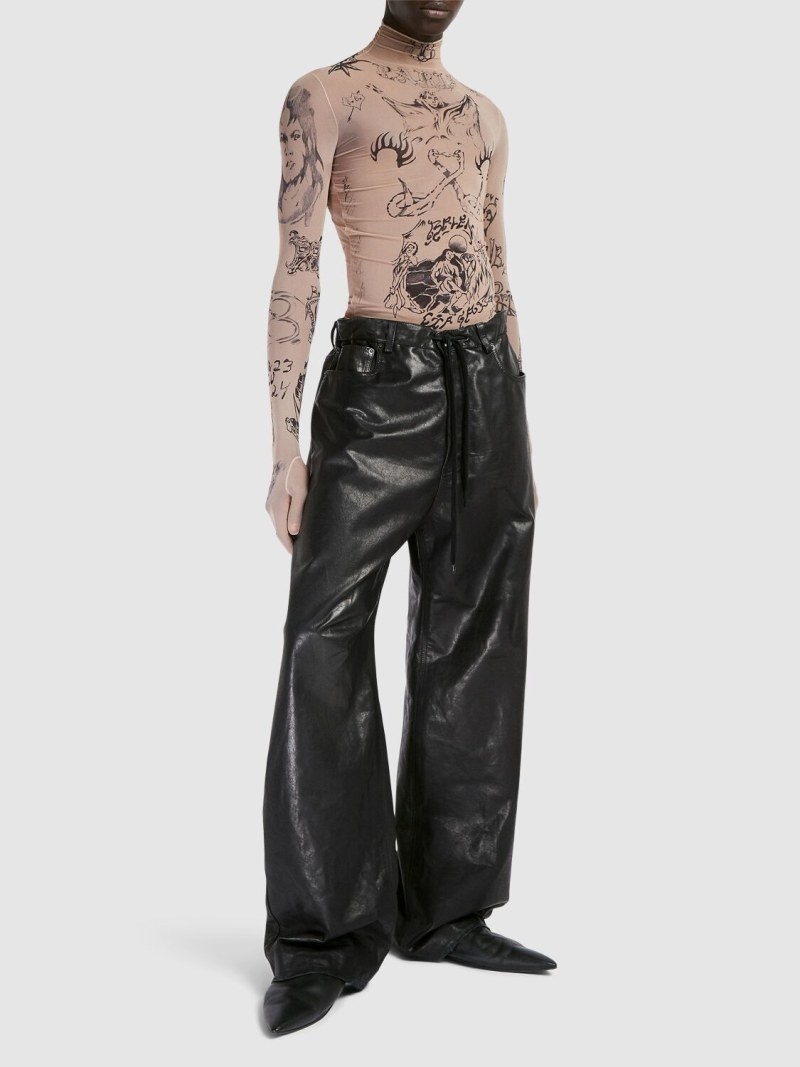 Oversized leather baggy pants - 2