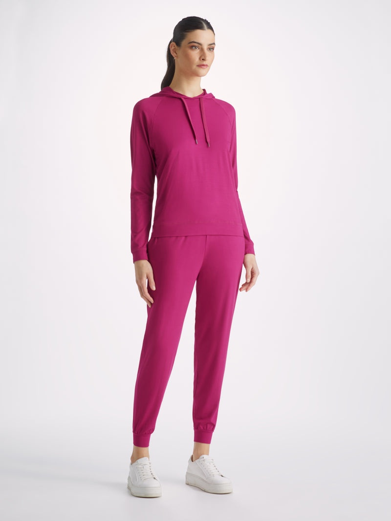 Women's Track Pants Basel Micro Modal Stretch Berry - 3