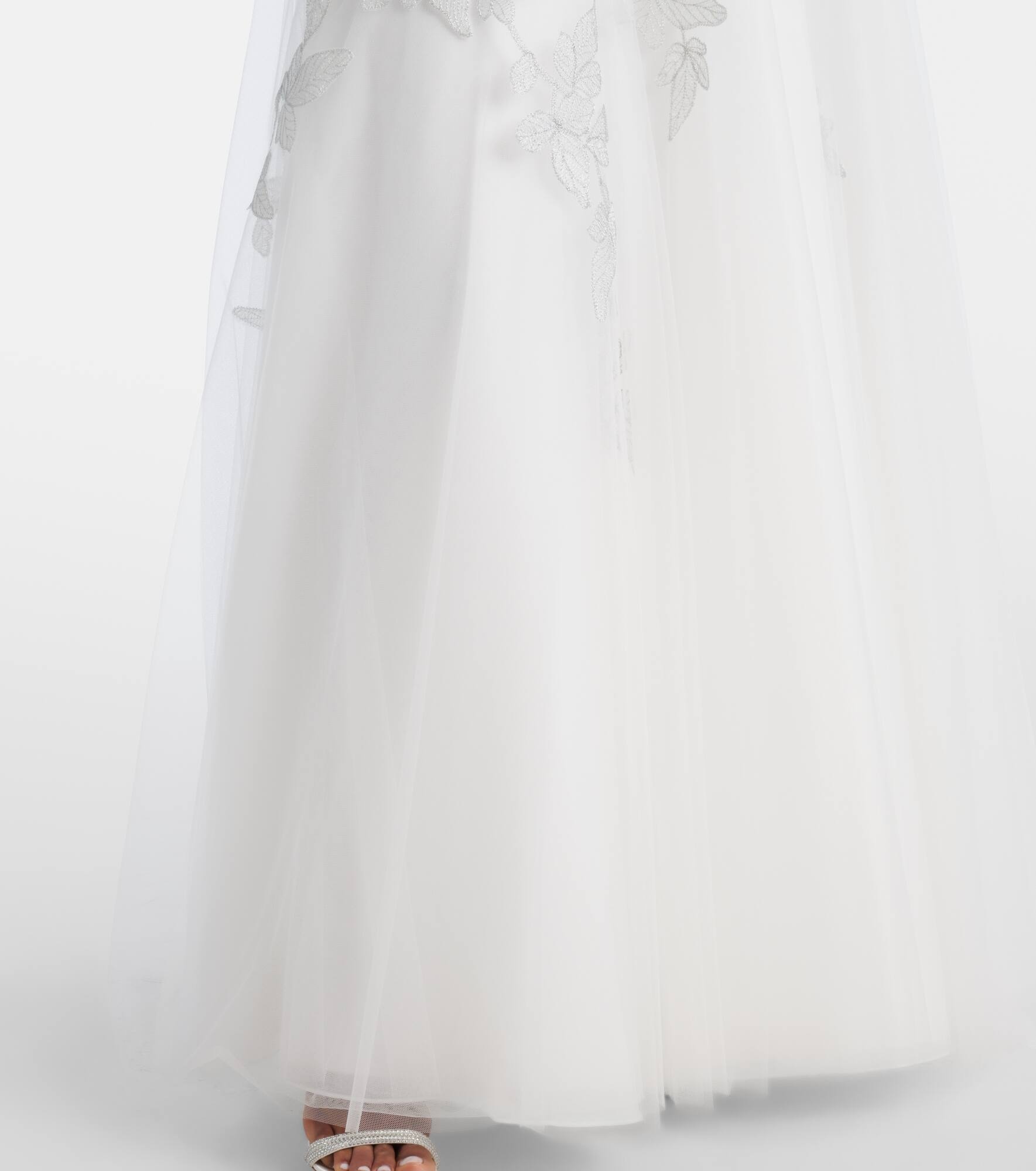 Bridal open-back beaded tulle gown - 5