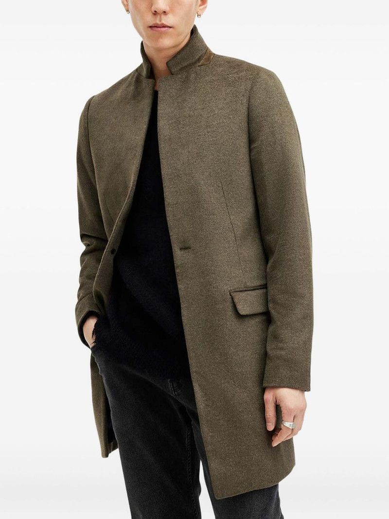 ALLSAINTS high-neck single-breasted coat outlook
