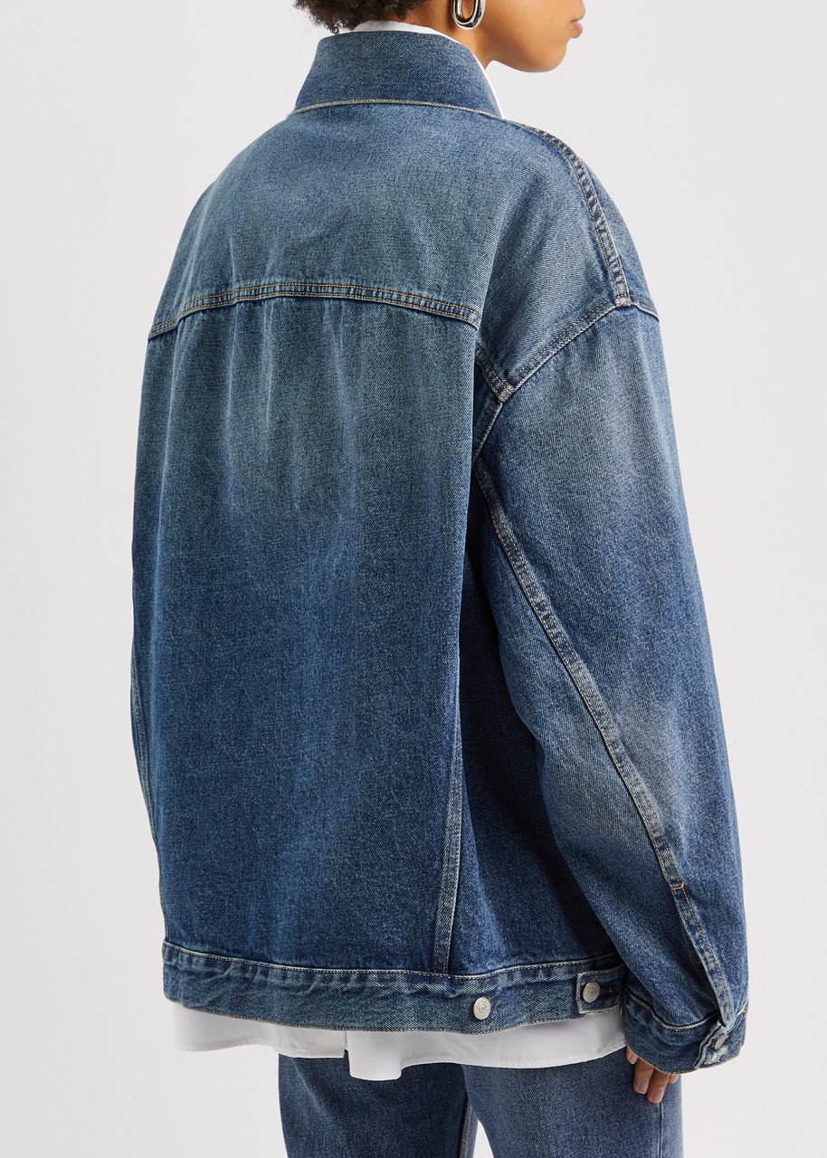 Oversized distressed denim jacket - 3