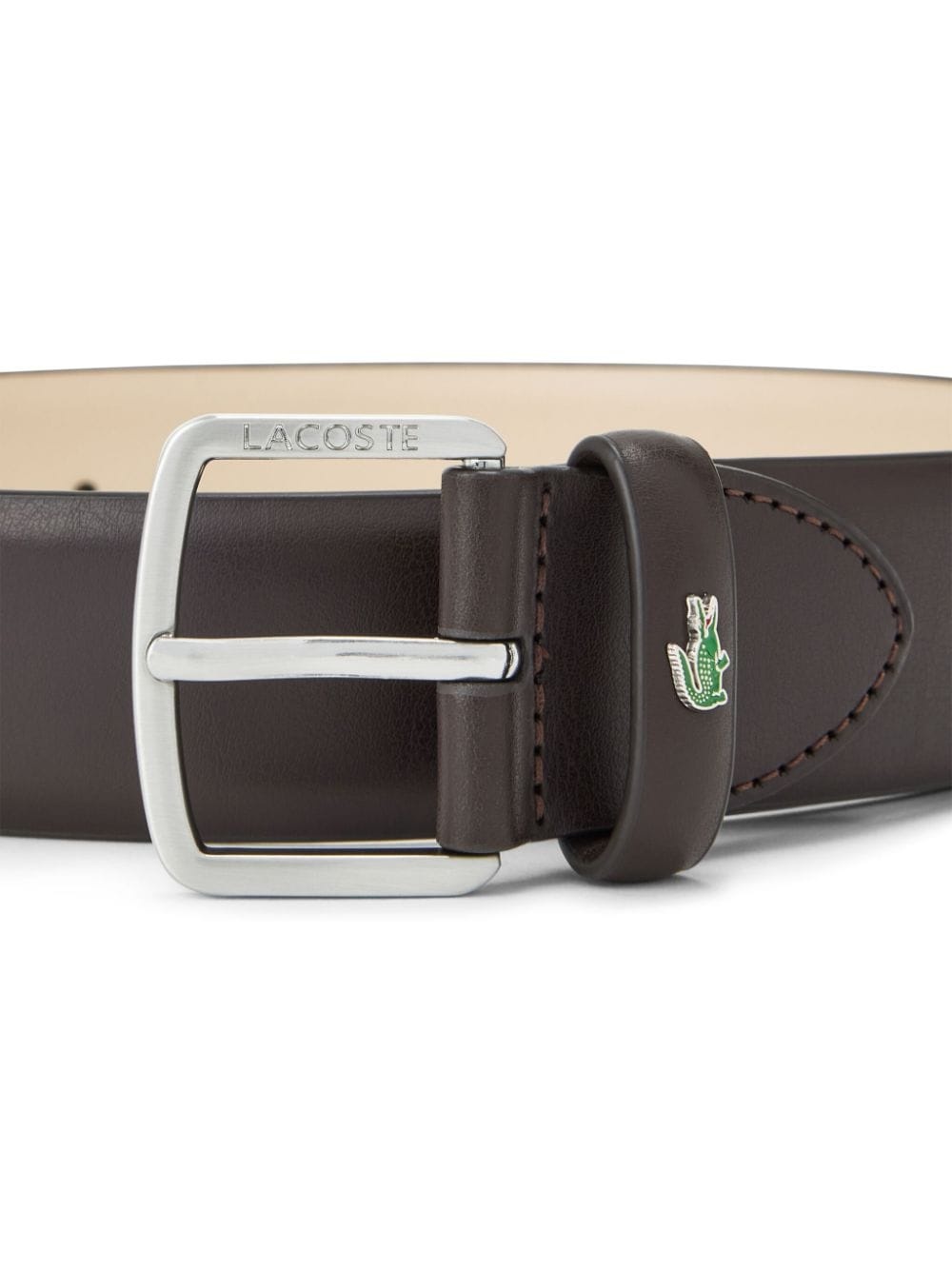 logo-engraved leather belt - 2