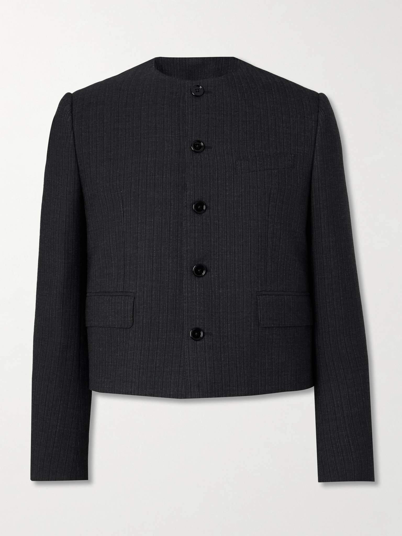 【日本入手困難】BROMPTON JACKET IN WOOL SILK GABARDINE CELINE Pinstriped Wool and Silk-Blend Gabardine Blazer
