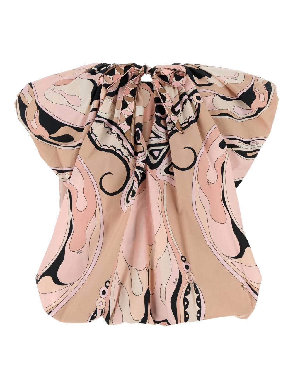 floral print puff-sleeve top - 2