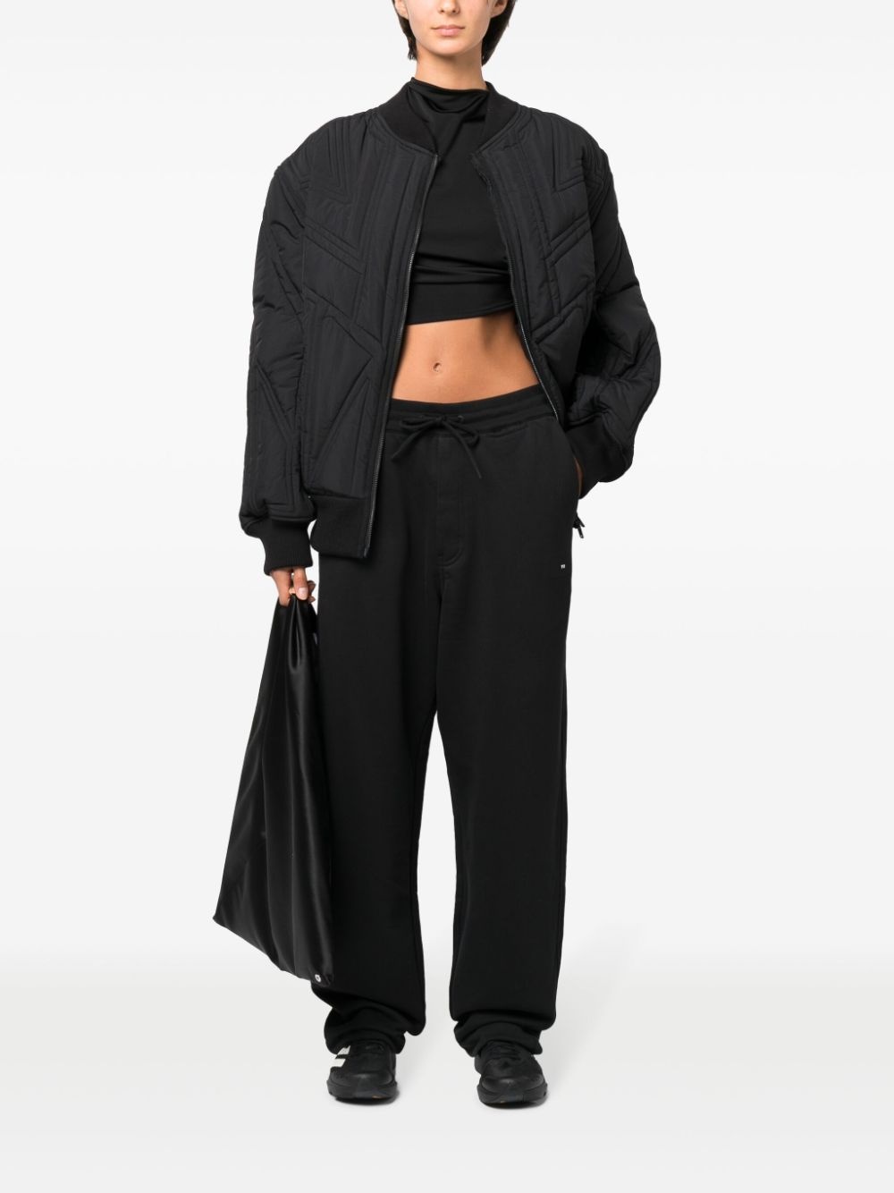 logo-patch drawstring track pants - 3