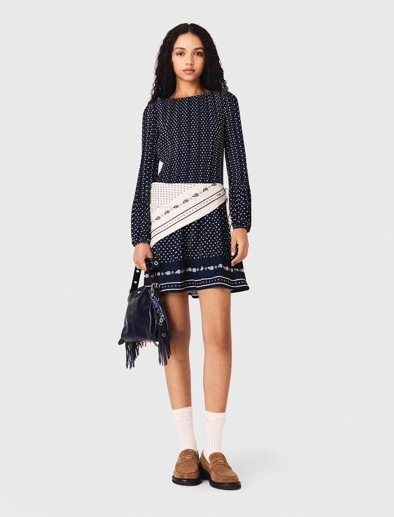 maje Patterned pleated dress outlook