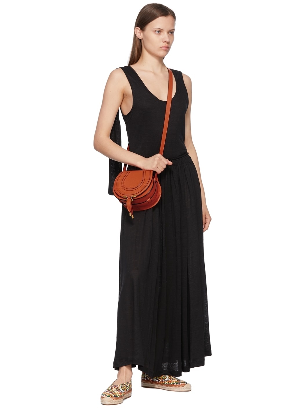Orange Small Marcie Saddle Bag - 5