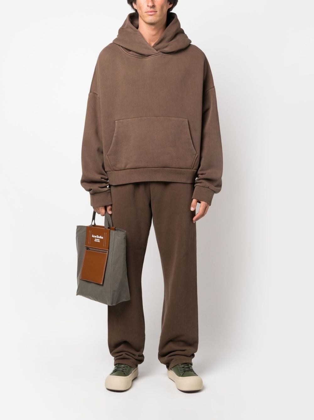 drop-shoulder cotton hoodie - 3