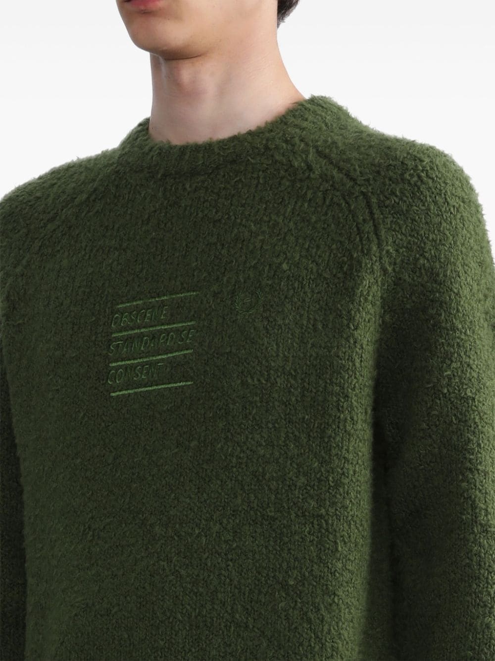 x Raf Simons slogan-embroidered jumper - 5