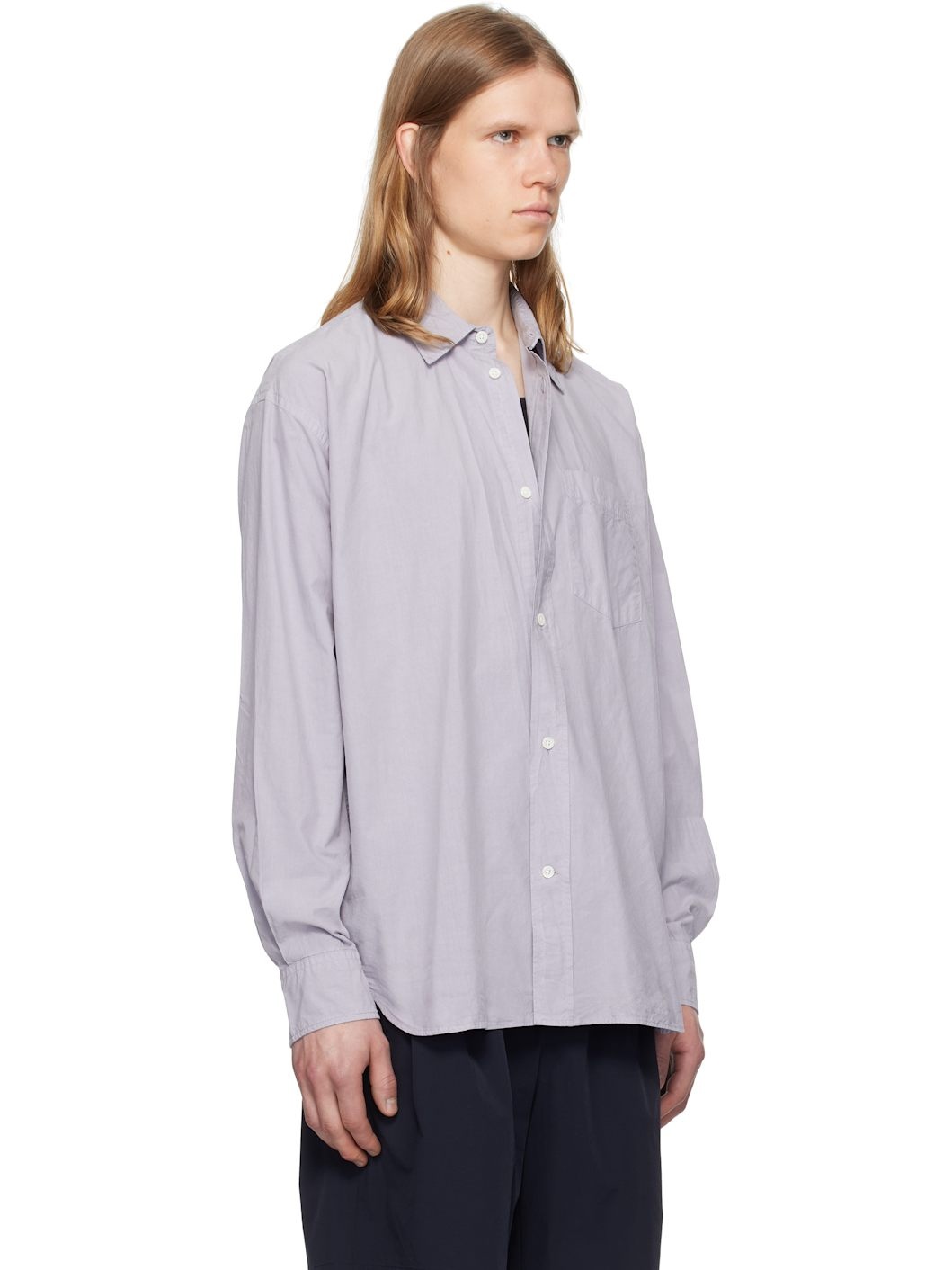 Purple Mo Cotton Tencel Shirt - 2