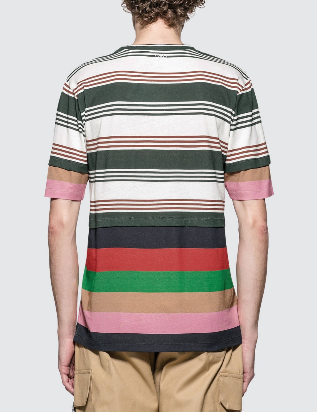 Double Layer Stripe S/S T-Shirt - 3