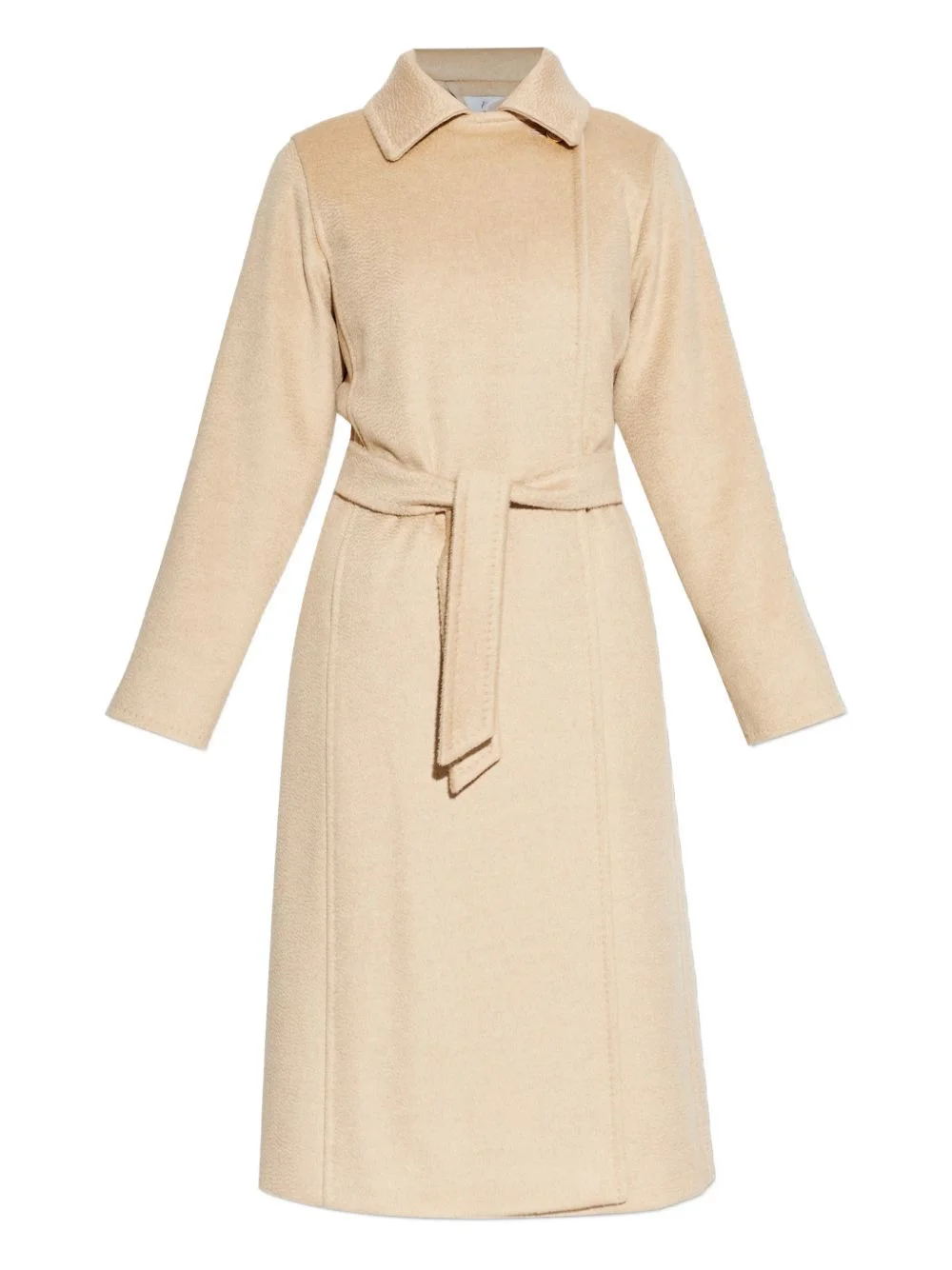 long-sleeve belted coat - 1