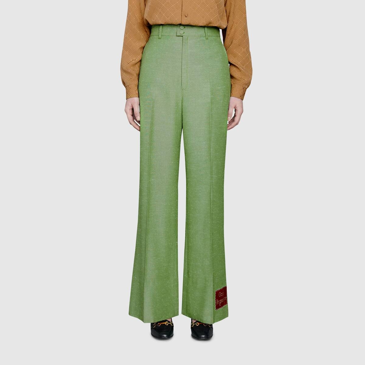 Wide viscose pant with Gucci Orgasmique - 3
